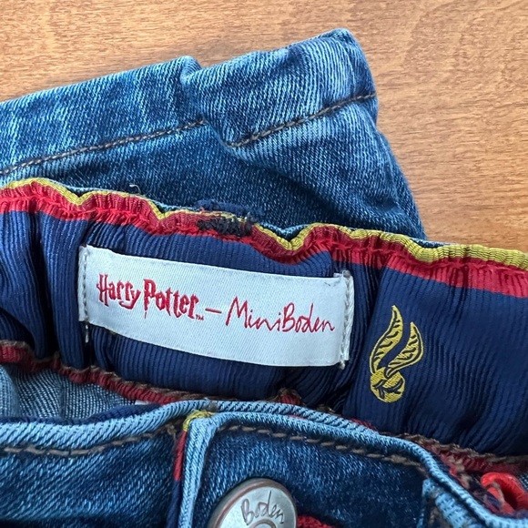 Mini Boden Harry Potter HP Jeans Denim Glasses Lightening Bolt Scar 3Y - Picture 6 of 12
